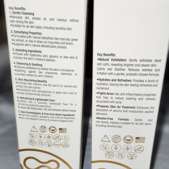 NIB-2pc-Rose Hydrating Facial Toner & Daily Detox Foaming Cucumber Cleanser Set - Picture 4 of 7